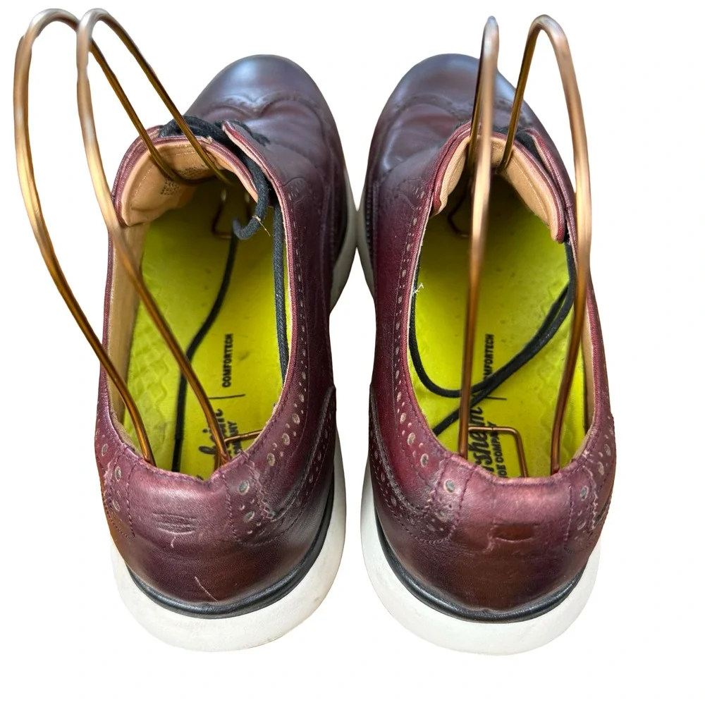 Florsheim Comfortech Leather Flair Wingtip Oxford Burgundy Dress Shoes sz 11 W